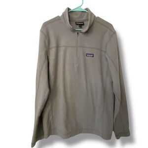 Patagonia Men's 1/4 Zip Sweater Pullover Fleece Size Medium Gray